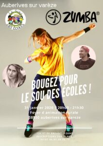 Zumba organisé par le sou des écoles - Auberives @ Foyer d'animation rurale